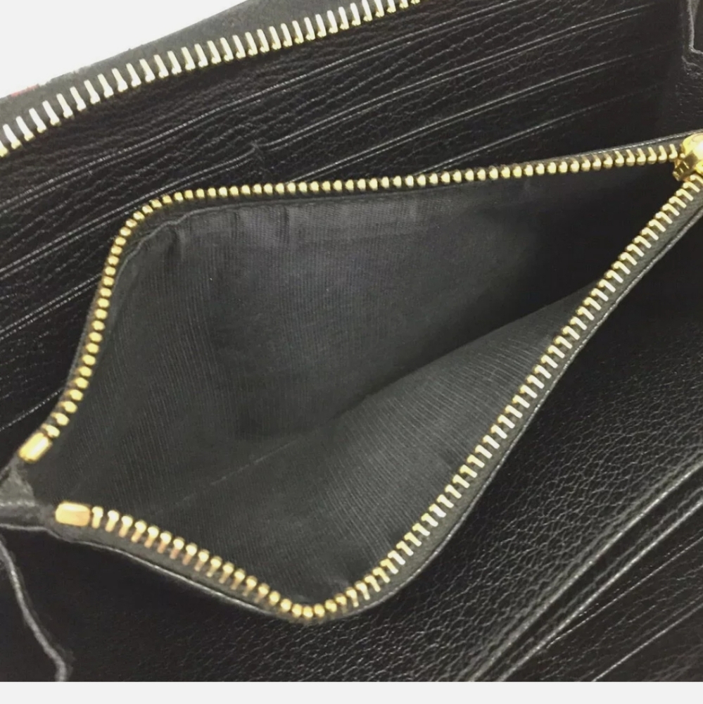 Authentic Miu Miu Black Leather Zippy Long Wallet… - image 8